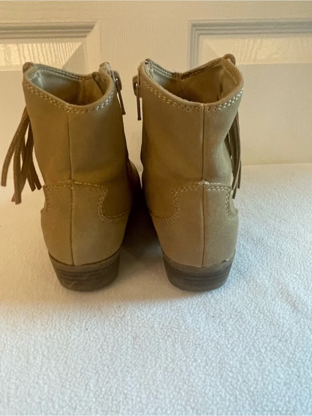 Sonoma Tan Suede Ankle Booties with Side Zip